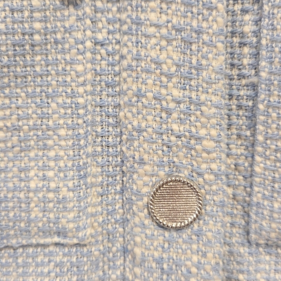 Zara Womens Tweed Light Blue Jacket - Picture 3 of 5